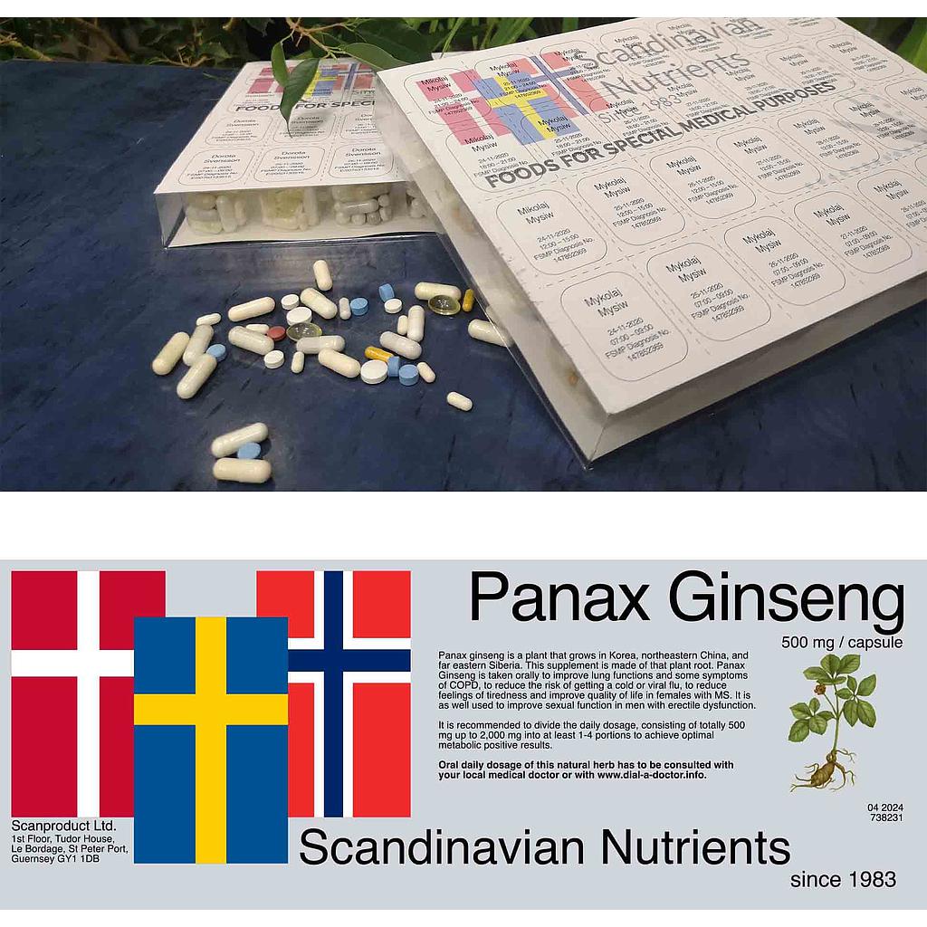 Panax Ginseng 500mg/28 days