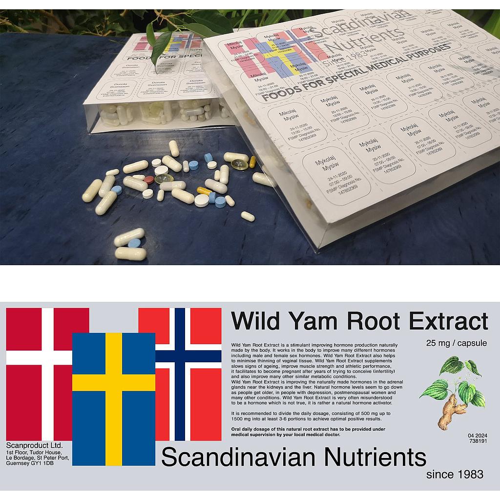 Wild Yam Root Extract 25mg/28 days